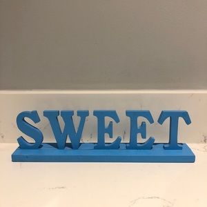 3/$20 🖤 Home Outfitters “SWEET” Block Sign